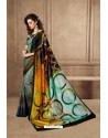 Amazing Multi Colour Linen Satin Digital Printed Saree