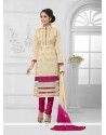 Preferable Cotton Lace Work Churidar Salwar Suit