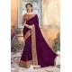 Purple Chanderi Silk Printed Saree