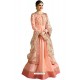 Baby Pink Faux Georgette Zari Embroidered Anarkali Suit