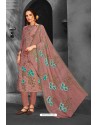 Old Rose Pure Pashmina Straight Suit