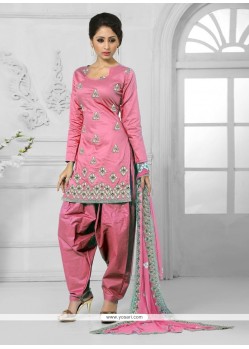 Royal Cotton Resham Work Designer Patiala Suit
