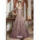 Incredible Dusty Pink Net Designer Party Wear Gown