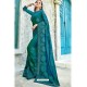 Teal Georgette Embroidered Party Wear Saree