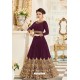 Deep Wine Georgette Embroidered Designer Party Wear Suit