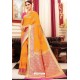 Yellow Banarasi Silk Jacquard Work Saree