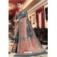 Grey Banarasi Silk Jacquard Work Saree