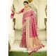 Rani Pink Silk Embroidered Designer Saree