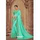 Jade Green Satin Georgette Designer Saree