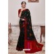 Black Banarasi Cotton Silk Saree