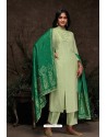 Sea Green Aaria Silk Banarasi Jacquard Straight Suit