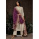 Taupe Aaria Silk Banarasi Jacquard Straight Suit