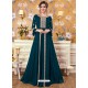 Teal Blue Georgette Party Wear Gown