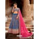 Teal Blue Handloom Silk Designer Lehenga Choli