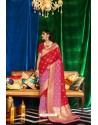 Red Silk Party Wear Designer Saree