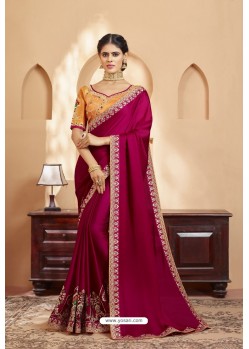 Rose Red Heavy Designer Traditional Georgette Saree