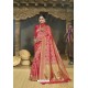 Rani Pink Designer Banarasi Silk Saree
