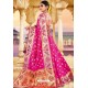 Rani Pink Heavy Jacquard Work Designer Silk Saree