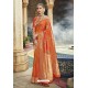 Latest Orange Designer Banarasi Silk Saree