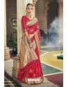 Crimson Designer Wedding Wear Banarasi Silk Saree