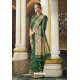 Dark Green Designer Wedding Wear Banarasi Silk Saree