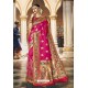 Rani Pink Wedding Wear Banarasi Silk Saree