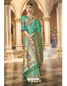 Green Designer Wedding Wear Banarasi Silk Saree