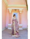 Mauve Soft Handloom Weaving Silk Saree
