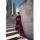 Purple Designer Satin Georgette Palazzo Suit