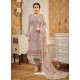 Light Brown Designer Embroidered Straight Suit