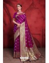 Purple Rich Banarasi Silk Designer Saree