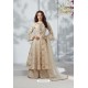 Light Beige Pure Chanderi Silk Anarkali With Palazzo