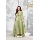 Sea Green Pure Chanderi Silk Anarkali With Palazzo