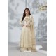 Cream Pure Chanderi Silk Anarkali With Palazzo