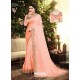 Peach Two Tone Silk Georgette Saree