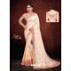 Light Orange Designer Satin Georgette Digital Printed Saree