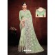 Green Designer Net Resham Embroidered Saree