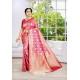 Rani Party Wear Banarasi Silk Saree