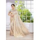 Light Grey Party Wear Banarasi Silk Saree