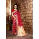 Perfect Red Party Wear Banarasi Silk Saree