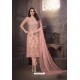 Pink Heavy Designer Embroidered Organza Straight Suit