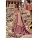 Dusty Pink Heavy Designer Chanderi Silk Saree