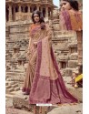 Dusty Pink Heavy Designer Chanderi Silk Saree