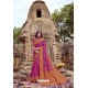 Rani Pink Heavy Designer Chanderi Silk Saree