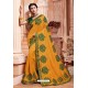 Yellow Party Wear Vichitra Silk Saree