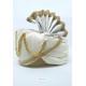 White Art Silk With Lace Wedding Turban