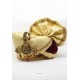 Cream Brocade with Velvet Wedding Turban