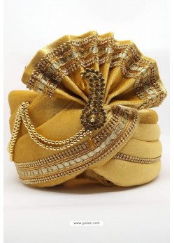 Cream Velvet Wedding Turban