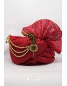 Red Chanderi Silk Wedding Turban