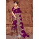 Purple Party Wear Designer Silk Saree